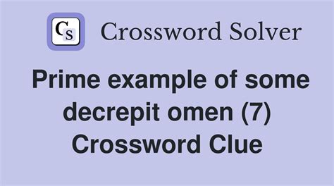 be an omen crossword|be an omen of Crossword Clue